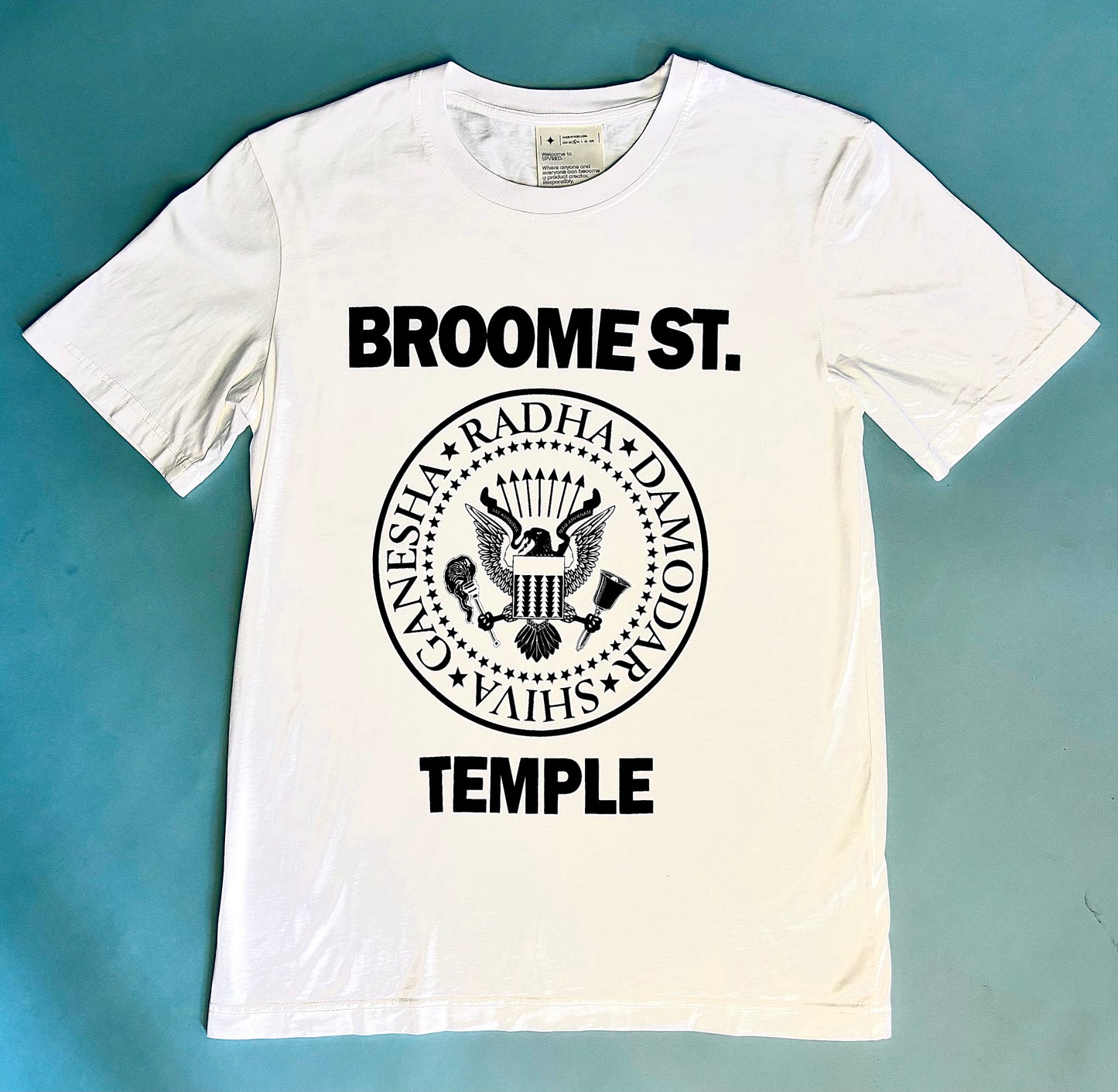 Ramones White Tee with Black Ink