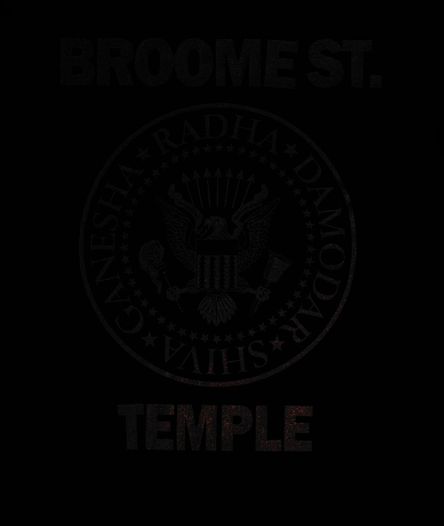 Ramones Black Tee with Black Ink