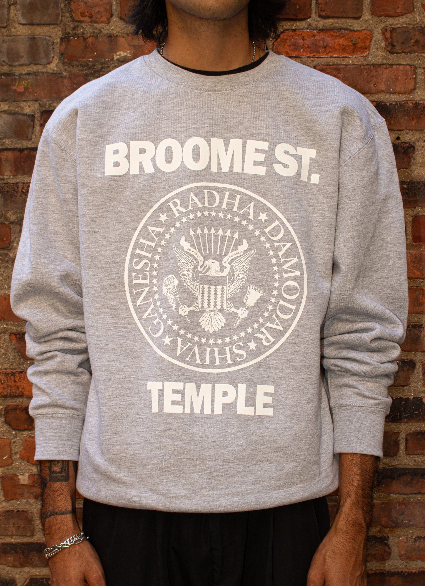 Ramones Grey Crewneck with White Ink