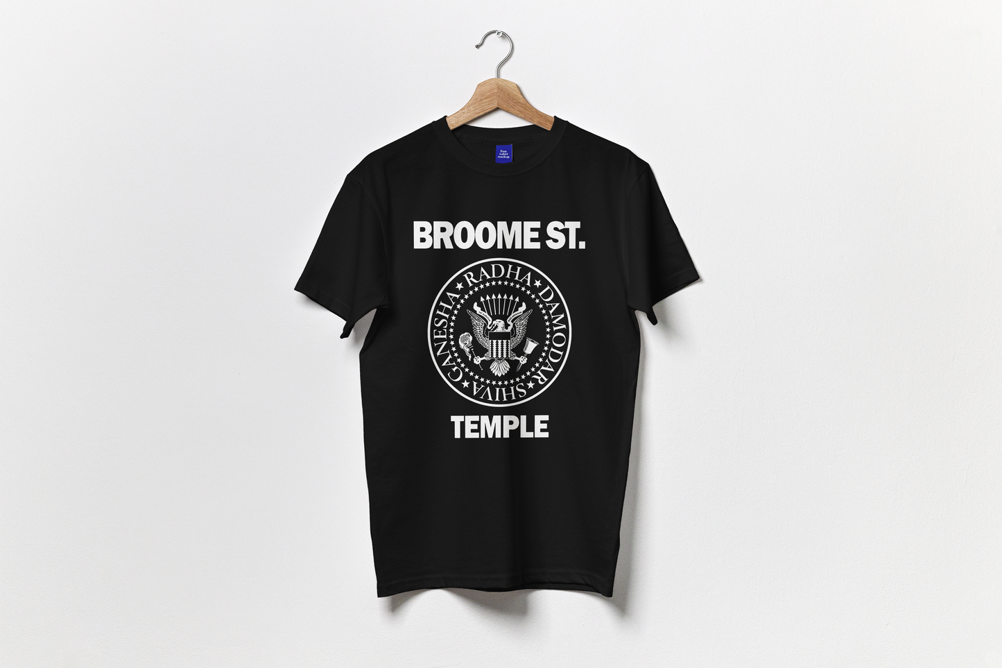 Ramones Black Tee with White Ink