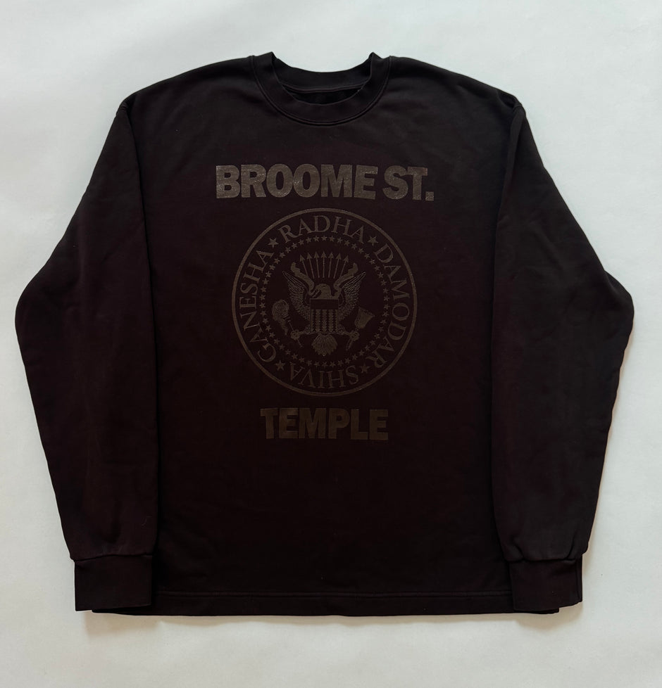 Black on Black BGST Ramone's Logo Long Sleeve Raglan Crewneck