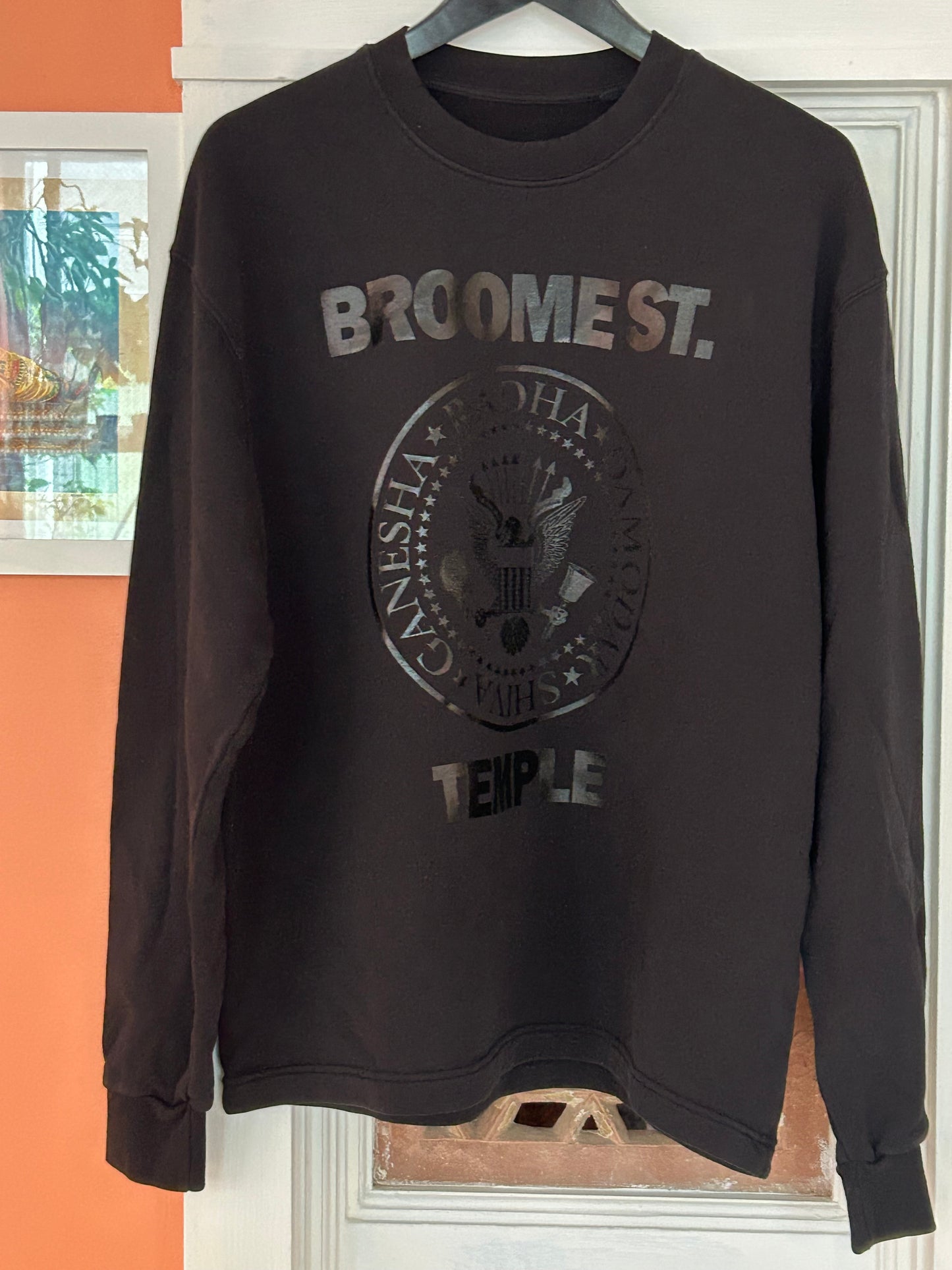 Black on Black BGST Ramone's Logo Long Sleeve Raglan Crewneck