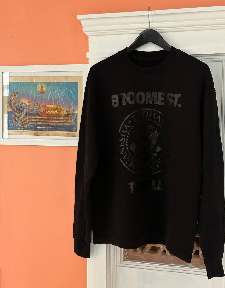 Black on Black BGST Ramone's Logo Long Sleeve Raglan Crewneck